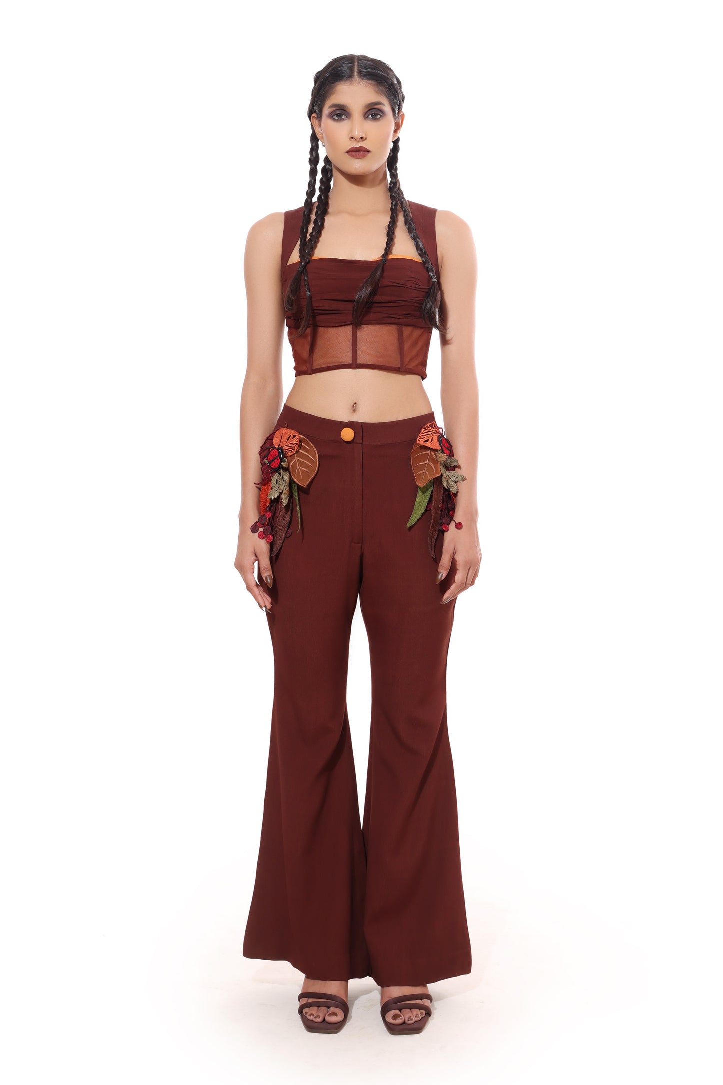 BROWN WOODLAND TOP