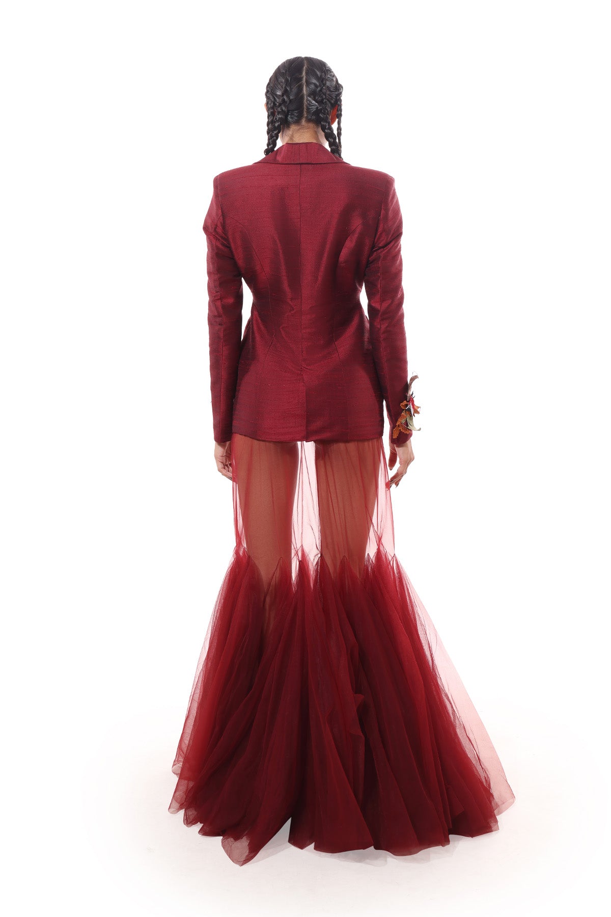 RED HIDDEN GARDEN BLAZER