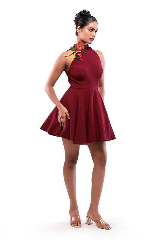 CRIMSON FOLIAGE DRESS