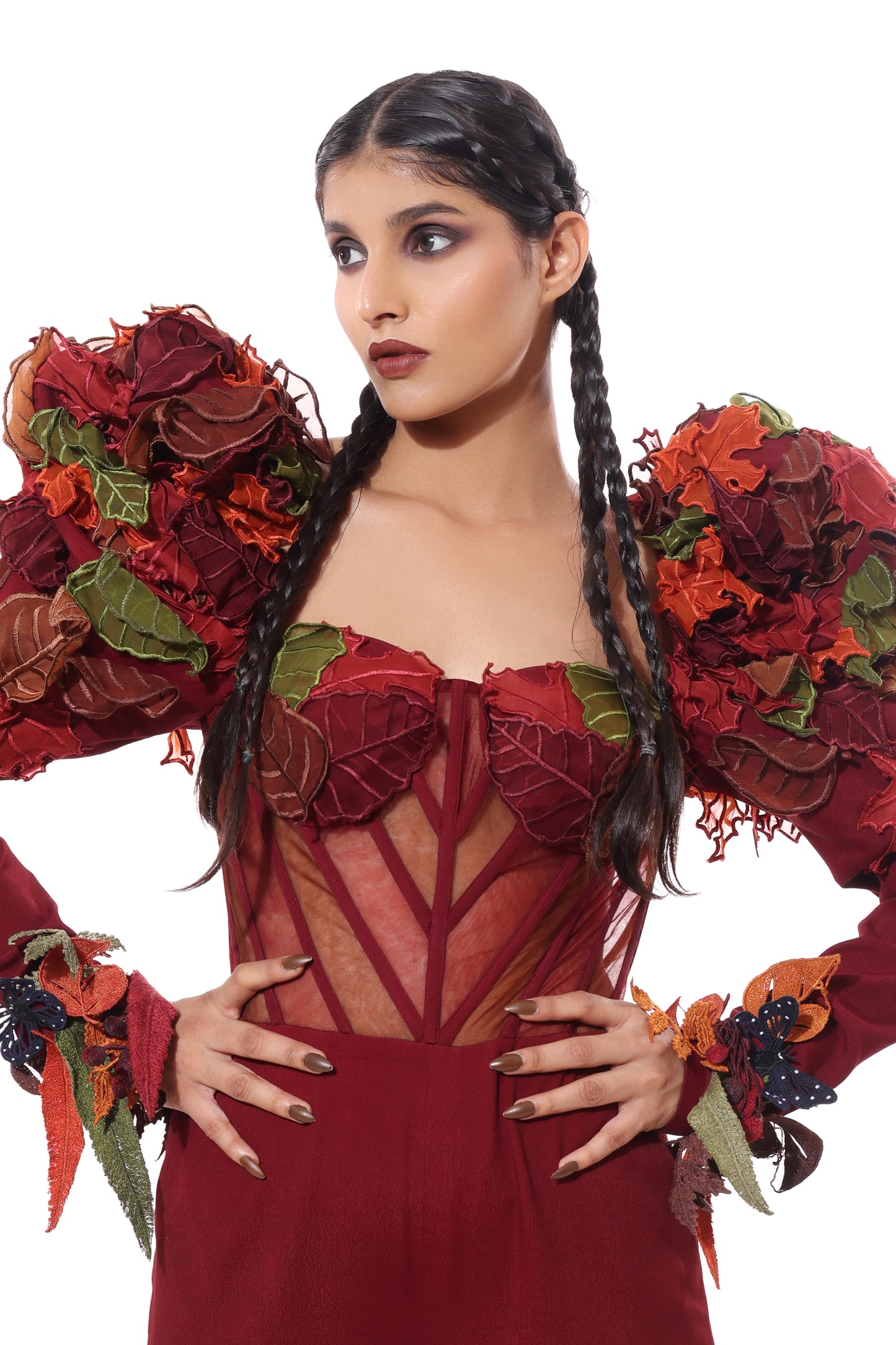 RED JUNGLE CANOPY JUMPSUIT
