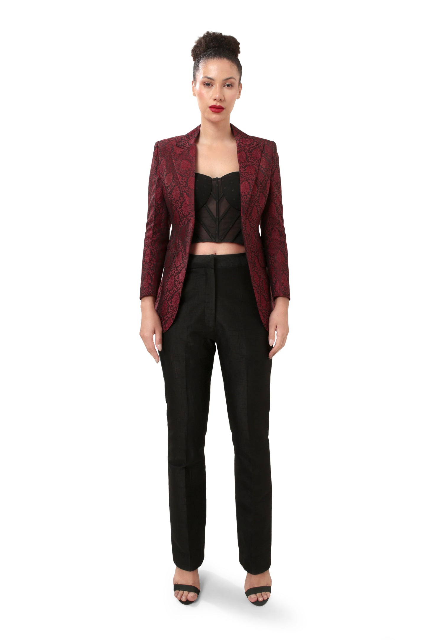 RED OMERTA BLAZER SET
