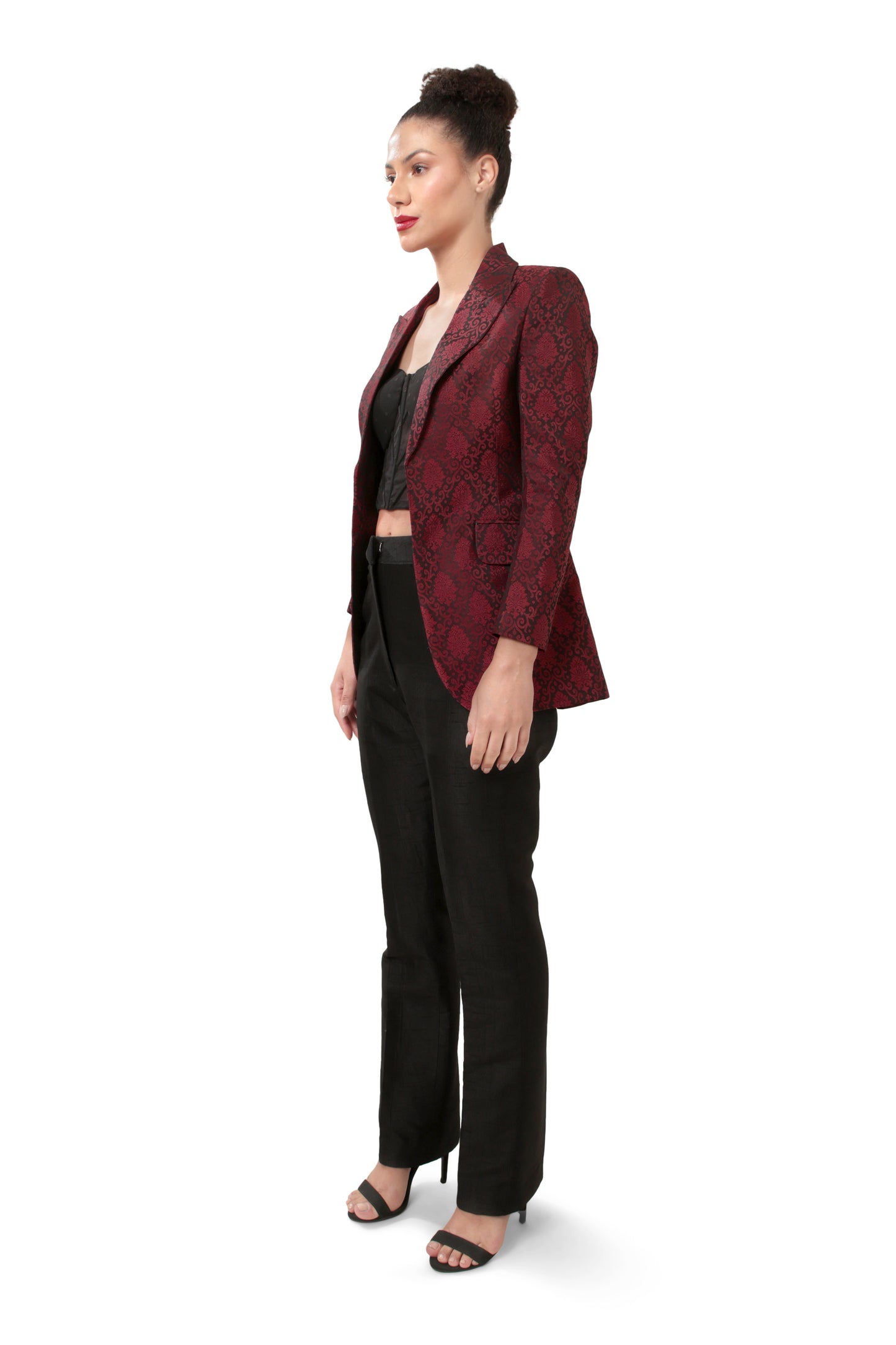 RED OMERTA BLAZER SET