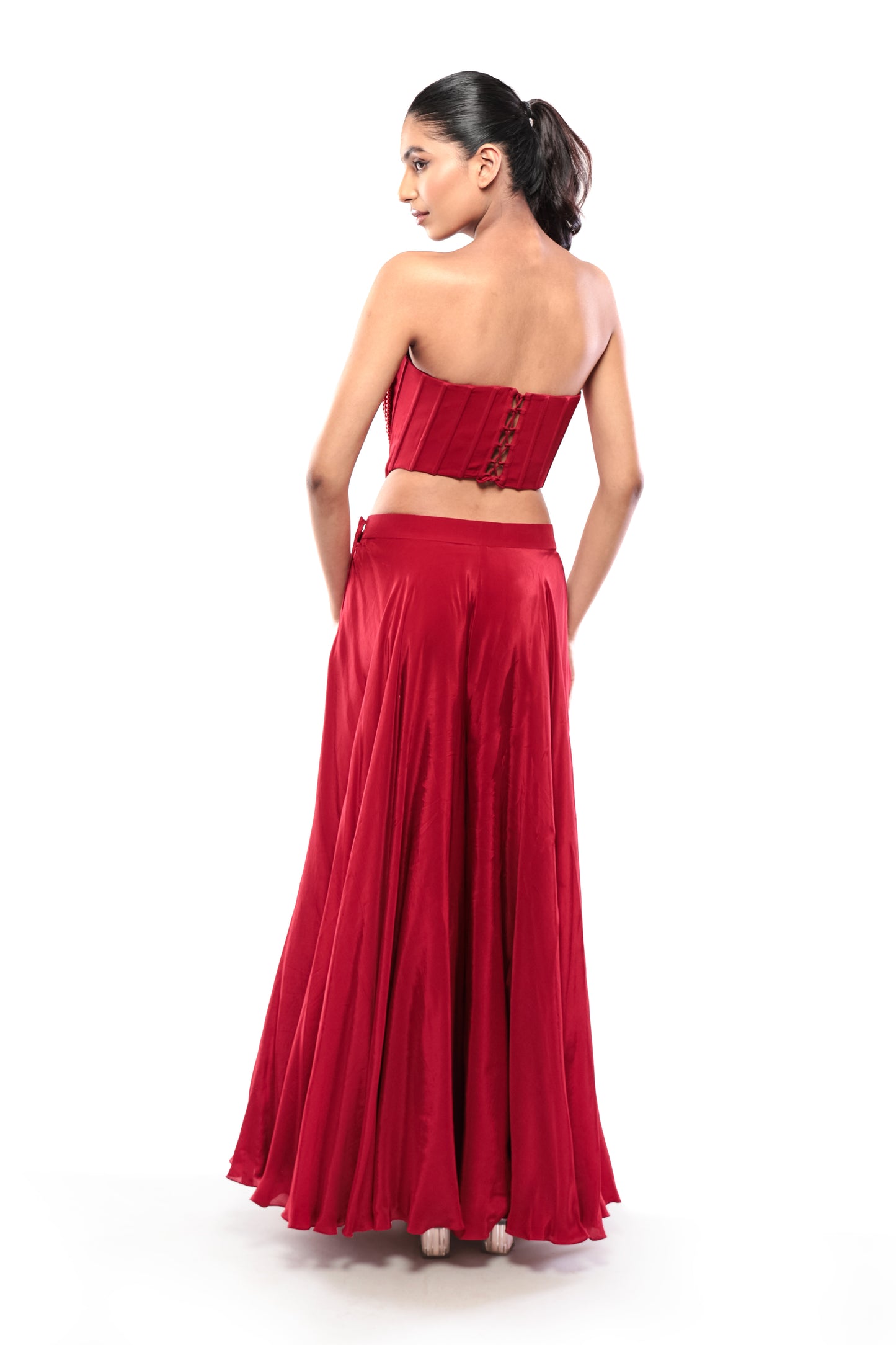 RED DIVINE LOVE PANT SET