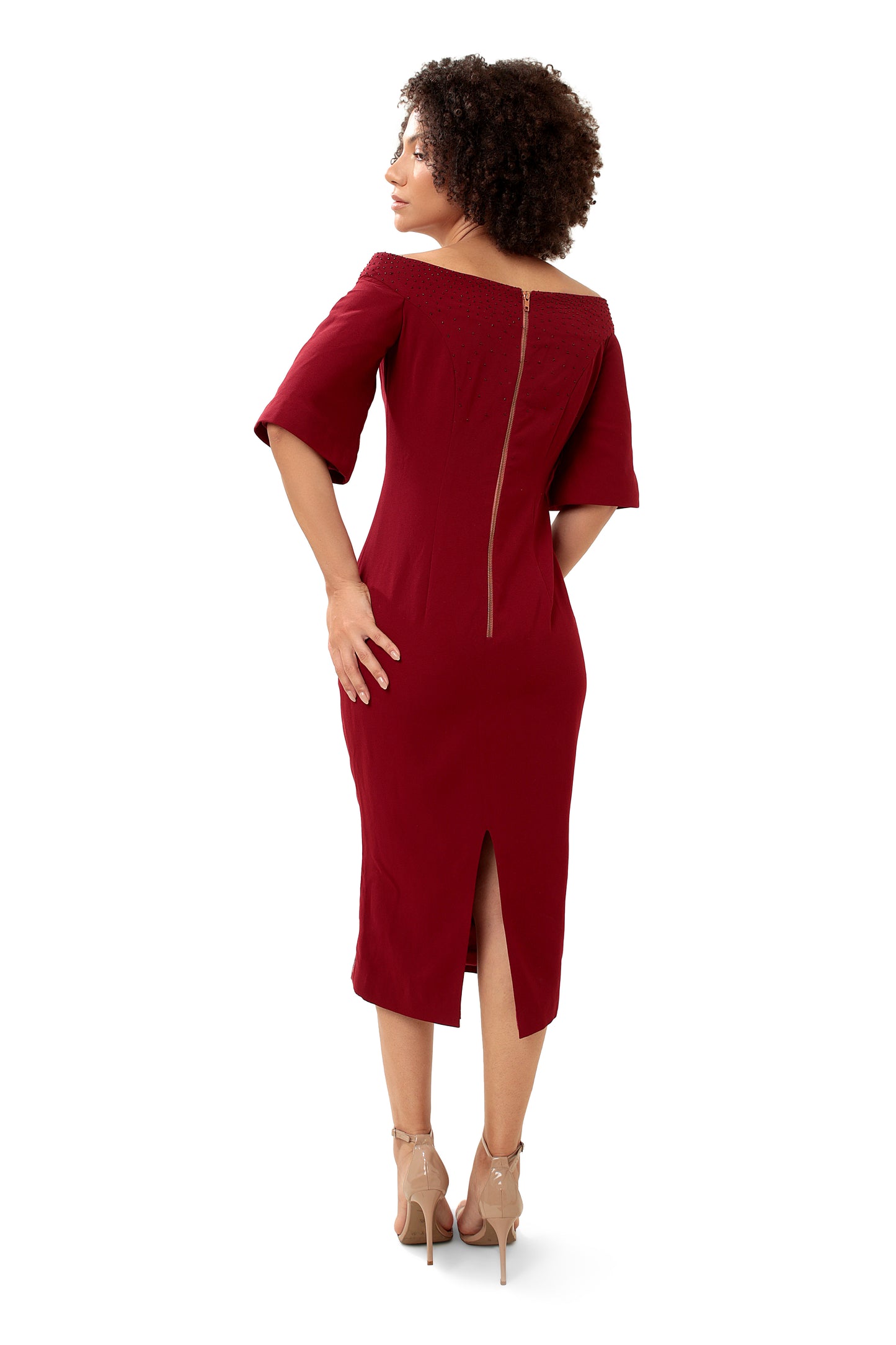RED CUTTING EDGE DRESS