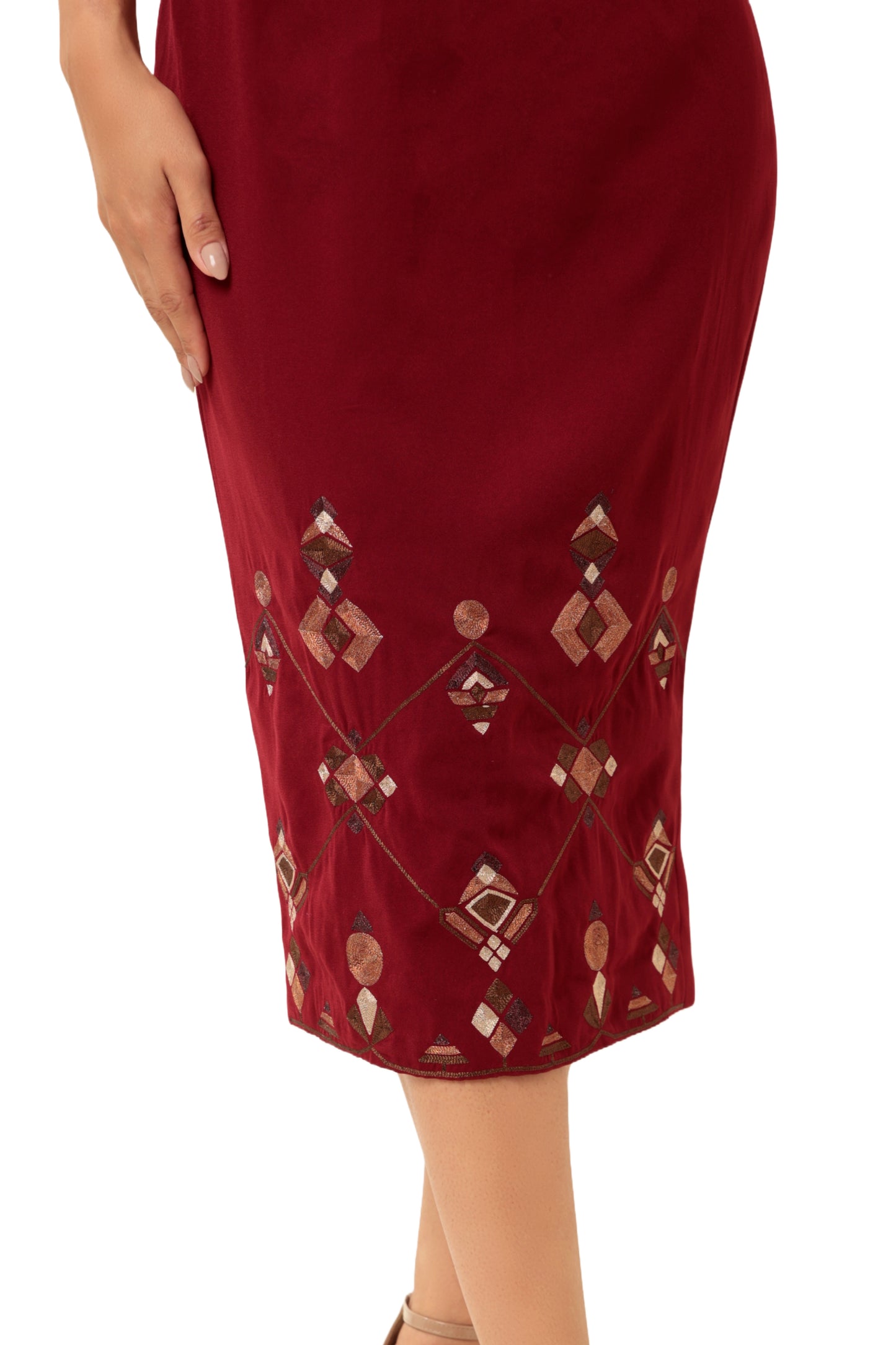 RED CUTTING EDGE DRESS