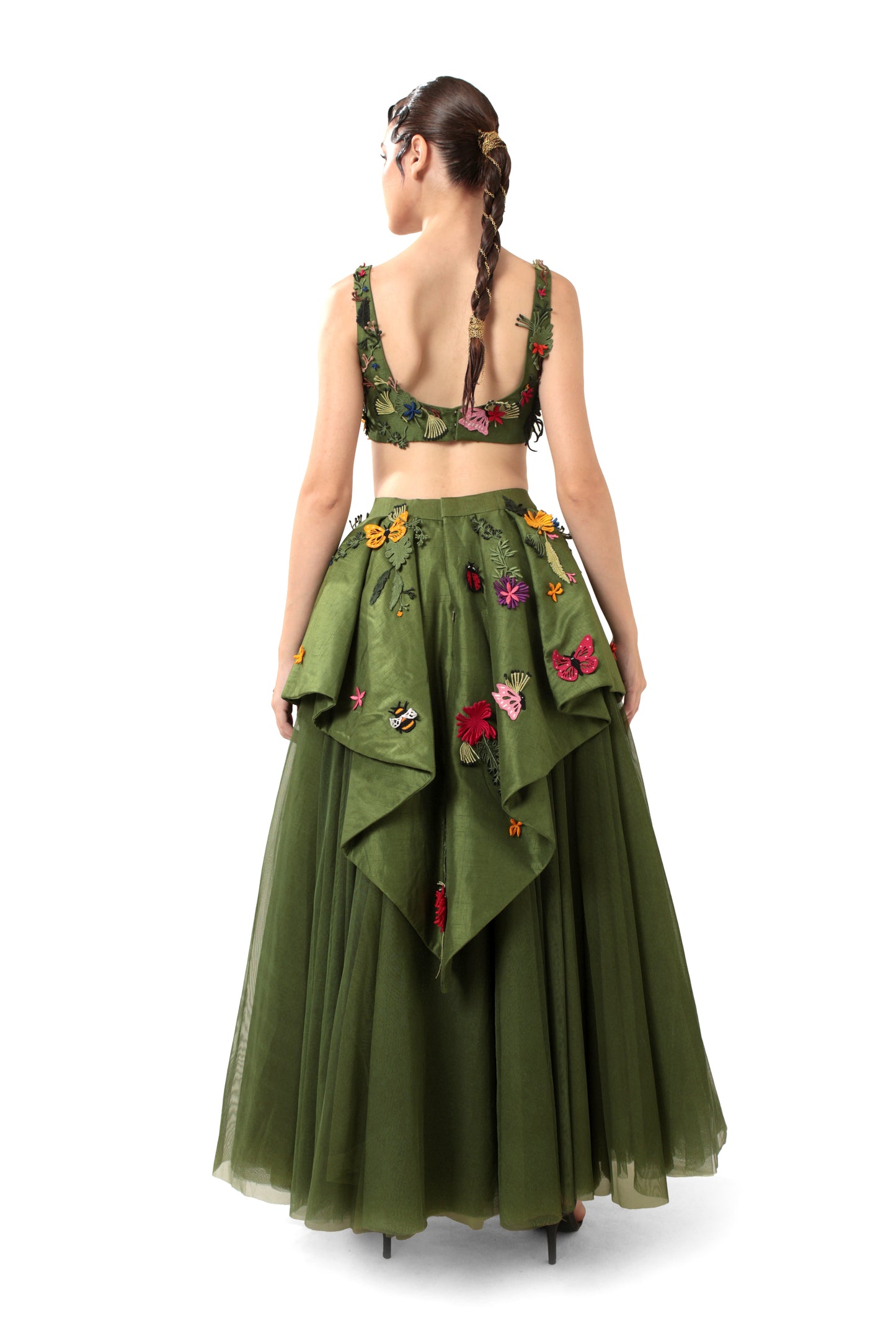 GREEN SECLUDE BLOUSE TOP