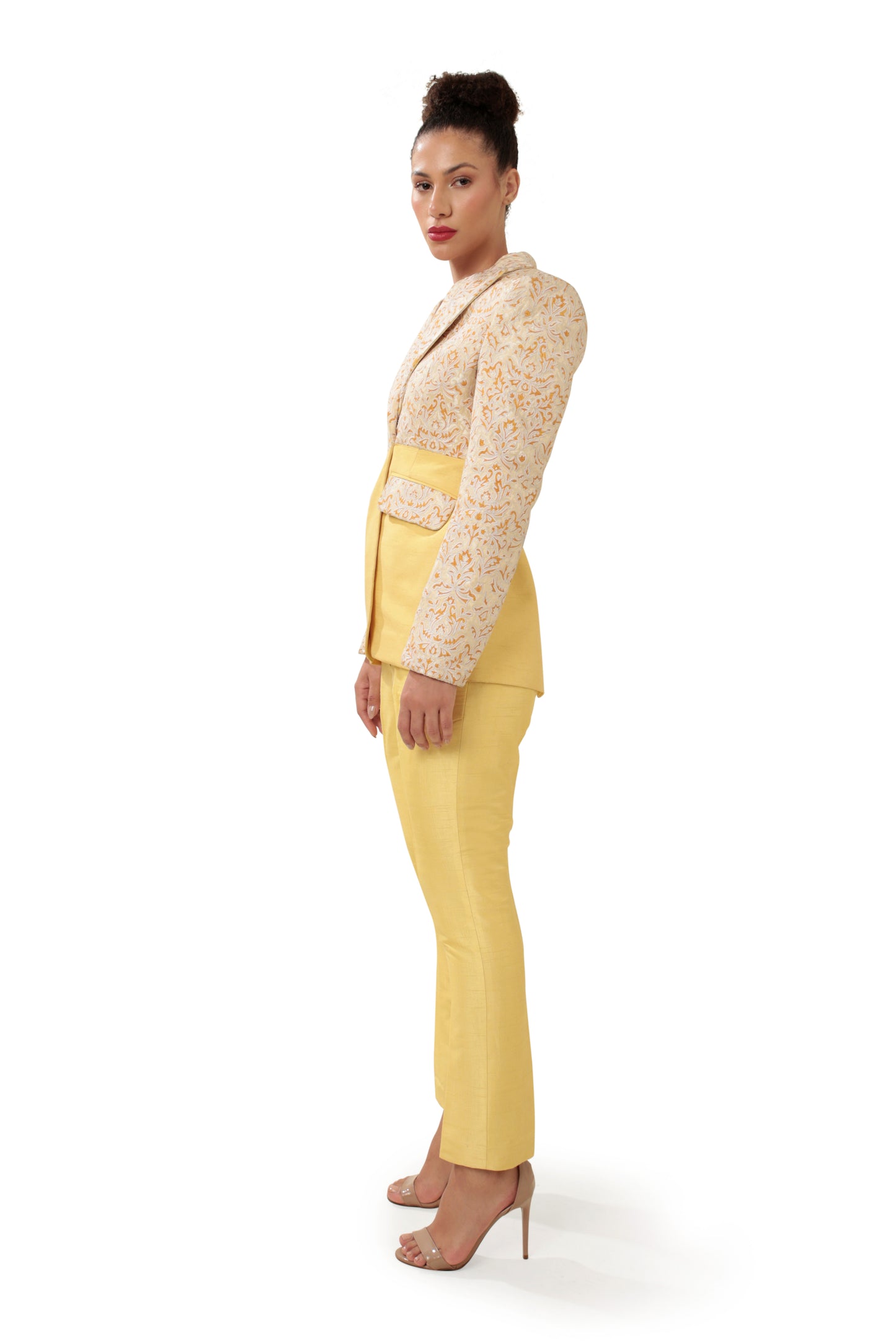 YELLOW OMICRON BLAZER SET