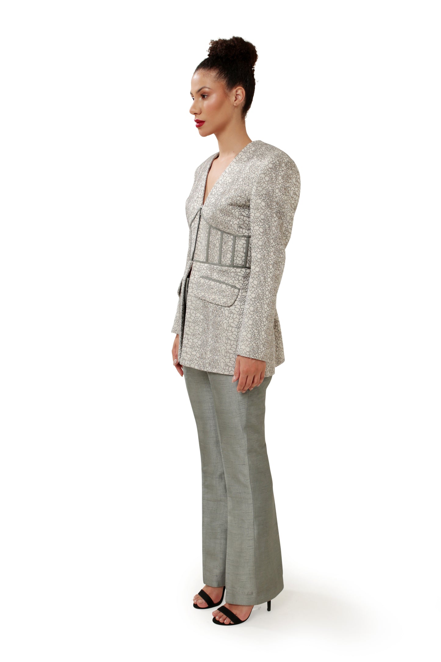GREY VANGUARD BLAZER SET