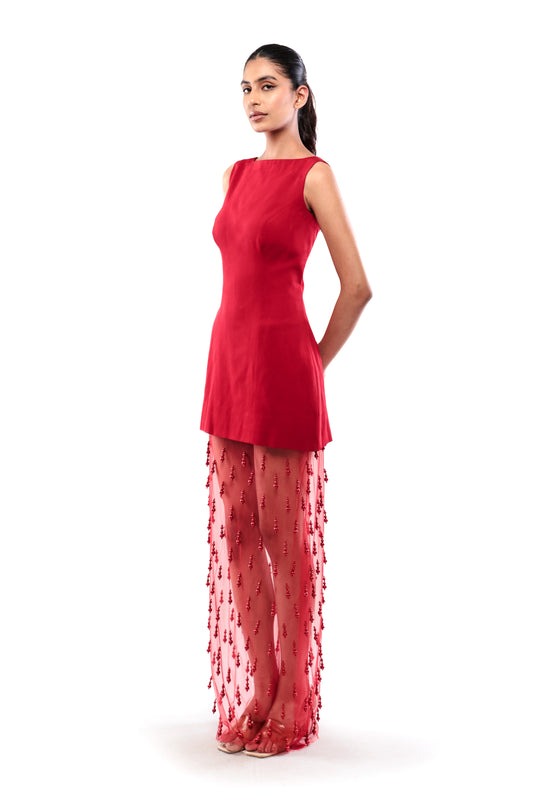 RED ENCHANTED SKIRT SET