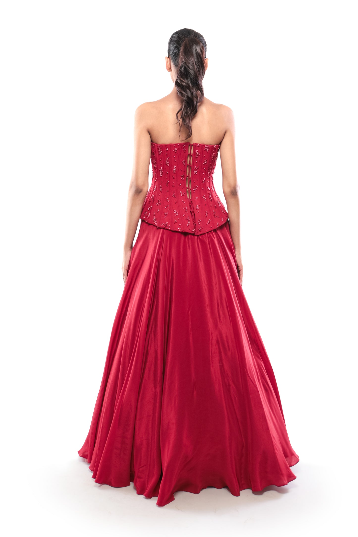 RED DEVOTION LEHENGA SET