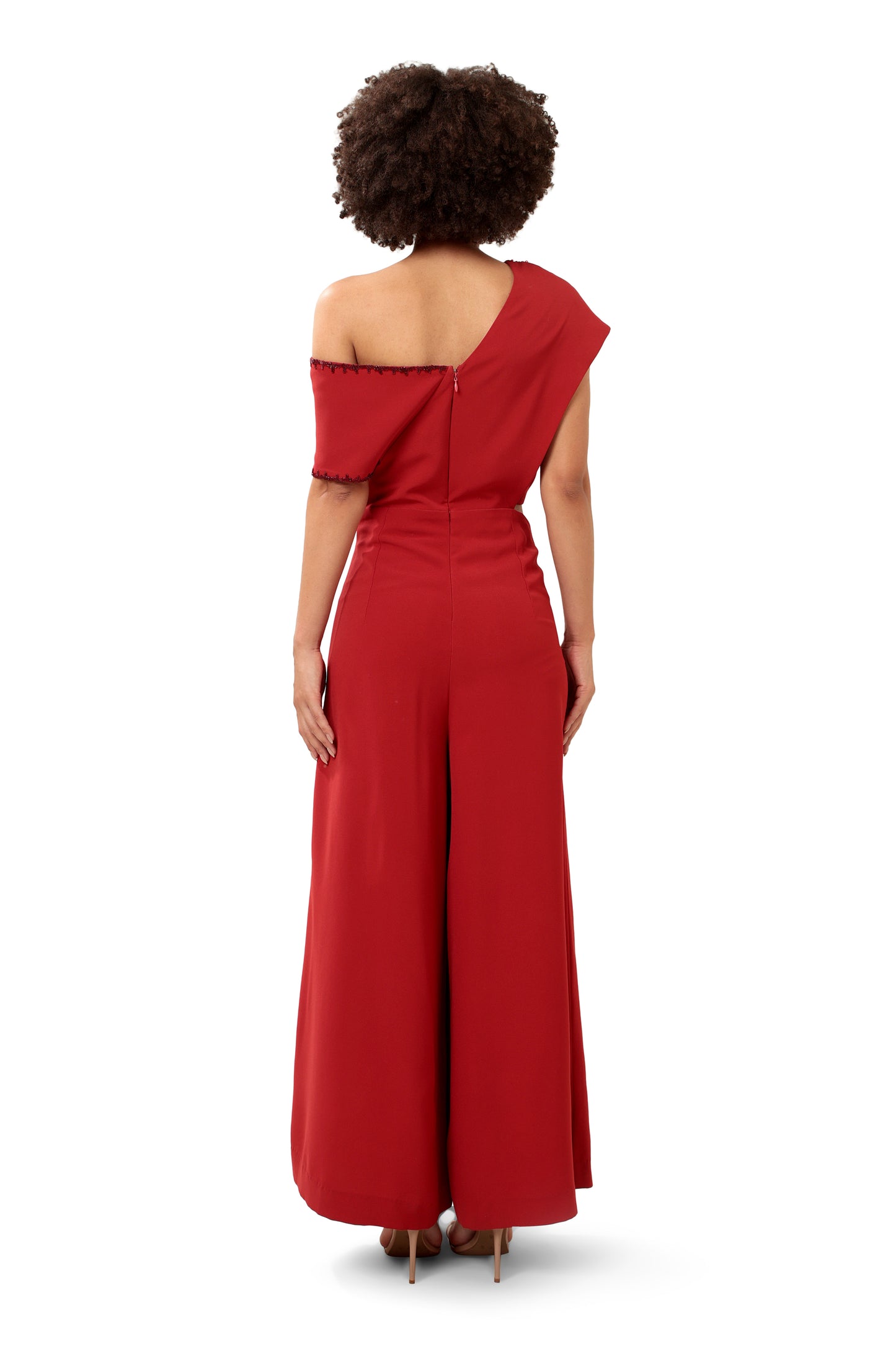 RED VERTEX JUMPSUIT