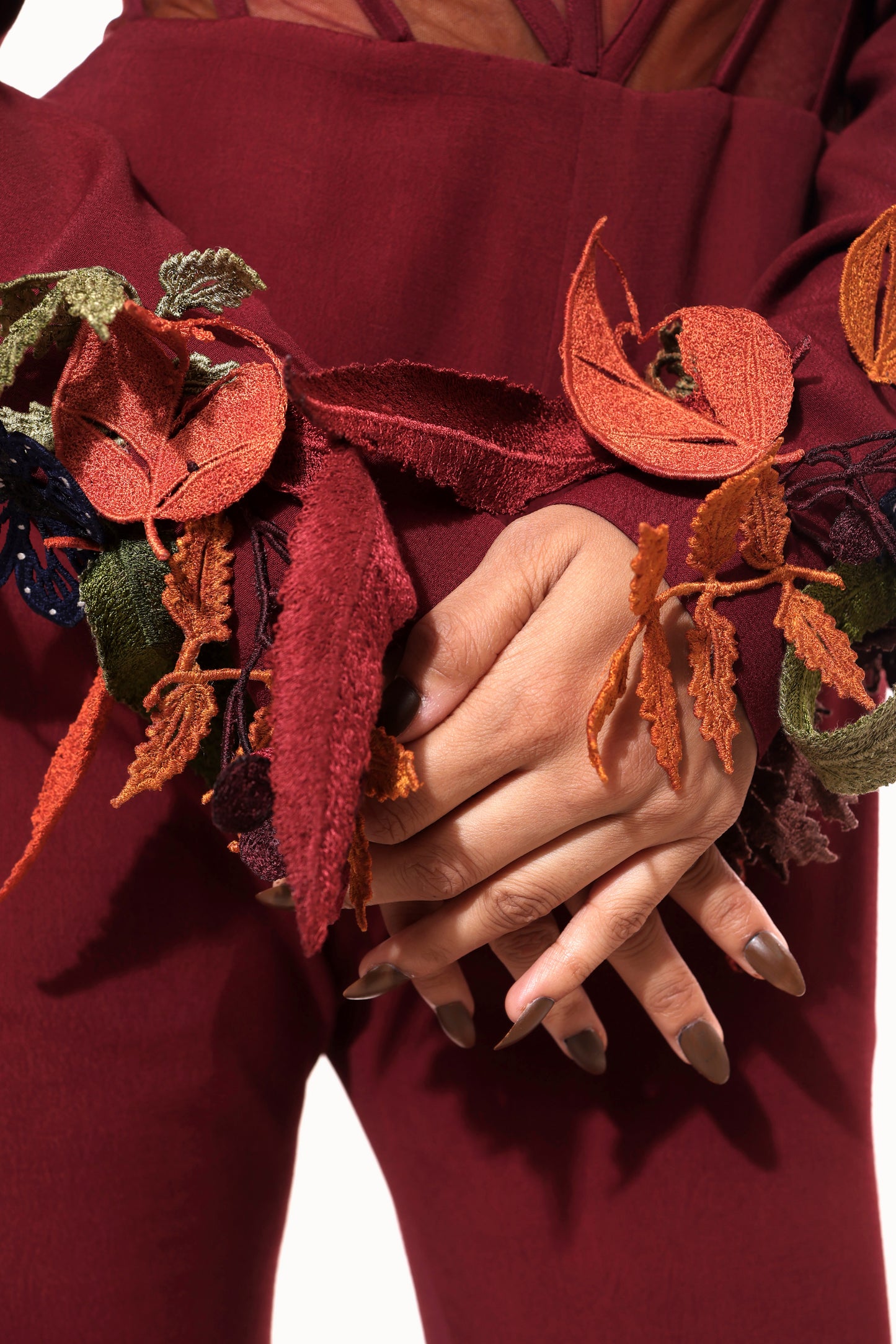 RED JUNGLE CANOPY JUMPSUIT