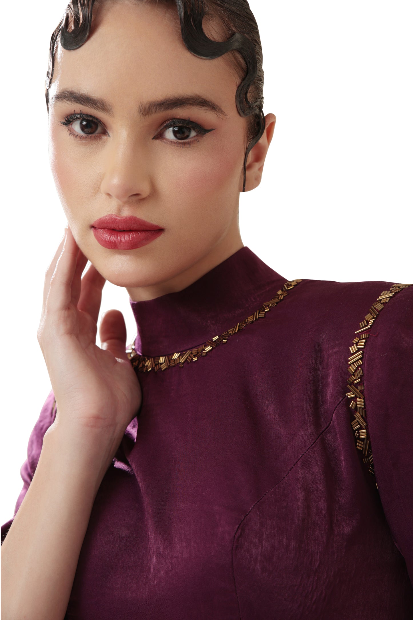 PURPLE SHADOWED ORCHID DRESS