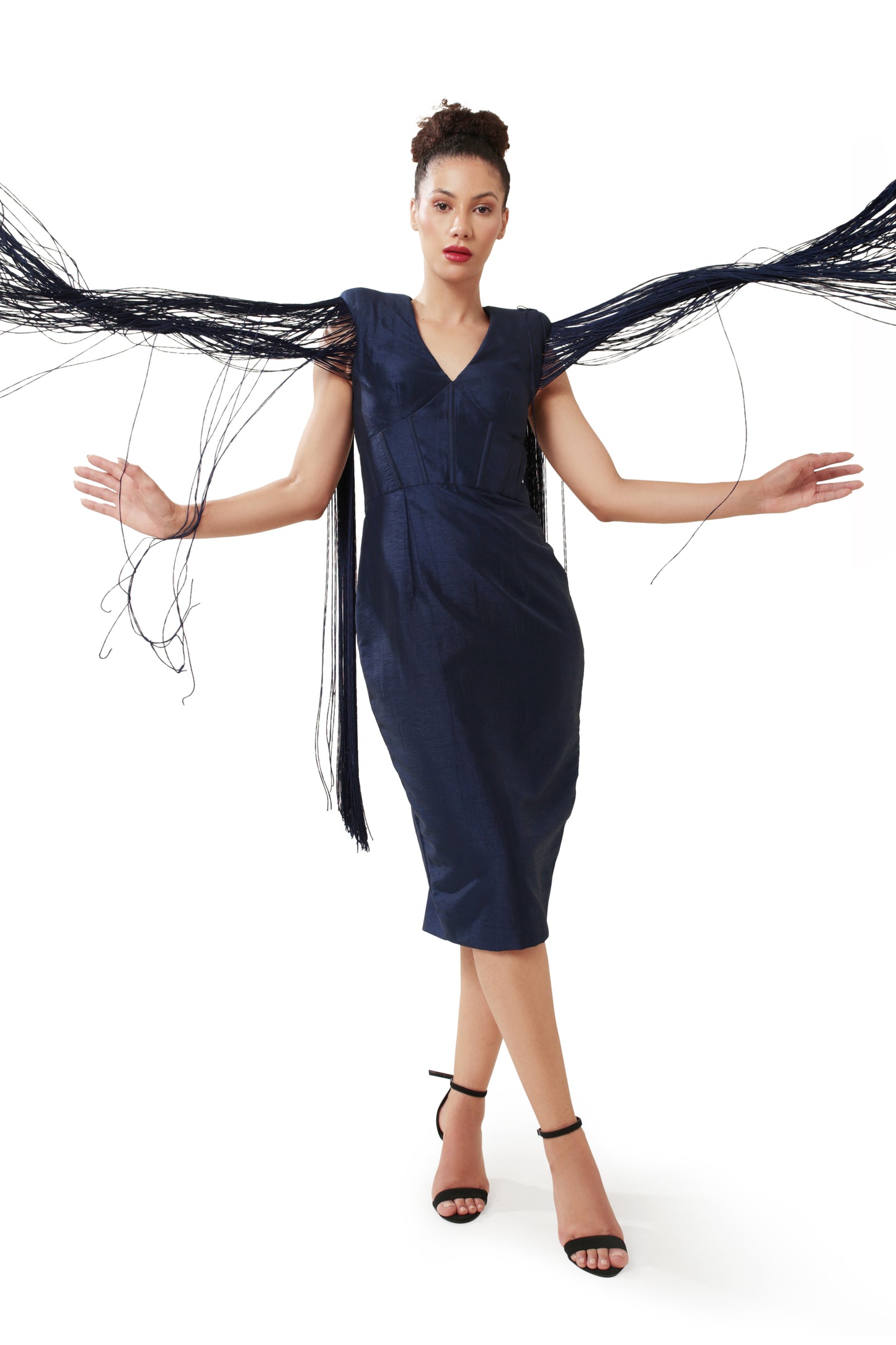 NAVY BLUE STARLESS SEA DRESS
