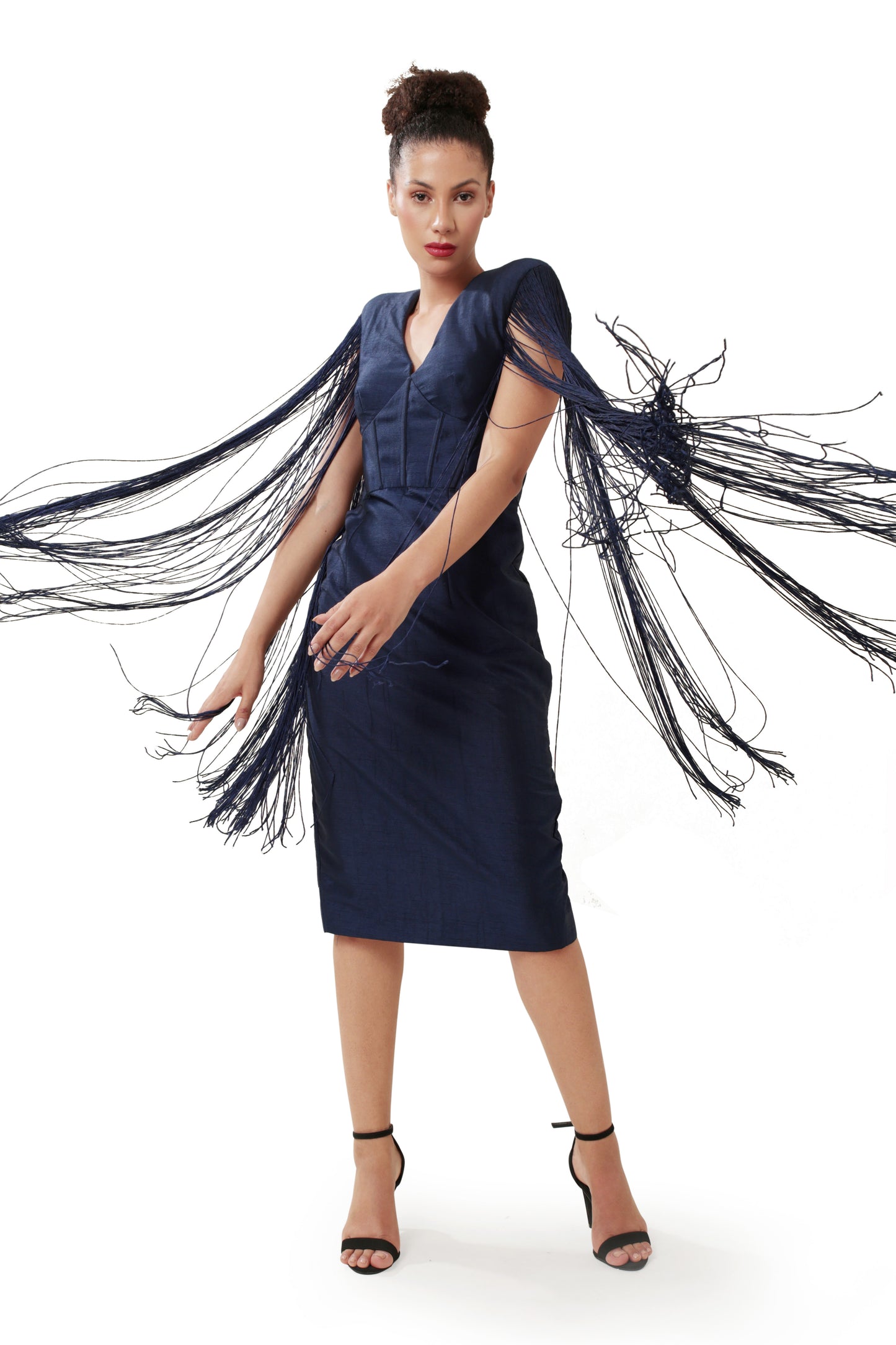 NAVY BLUE STARLESS SEA DRESS