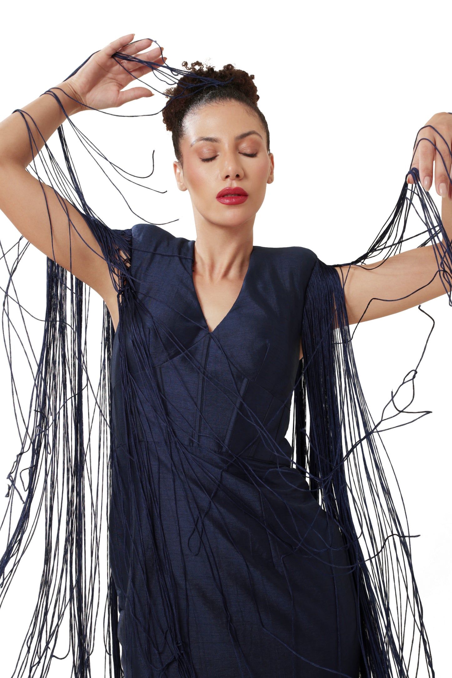 NAVY BLUE STARLESS SEA DRESS