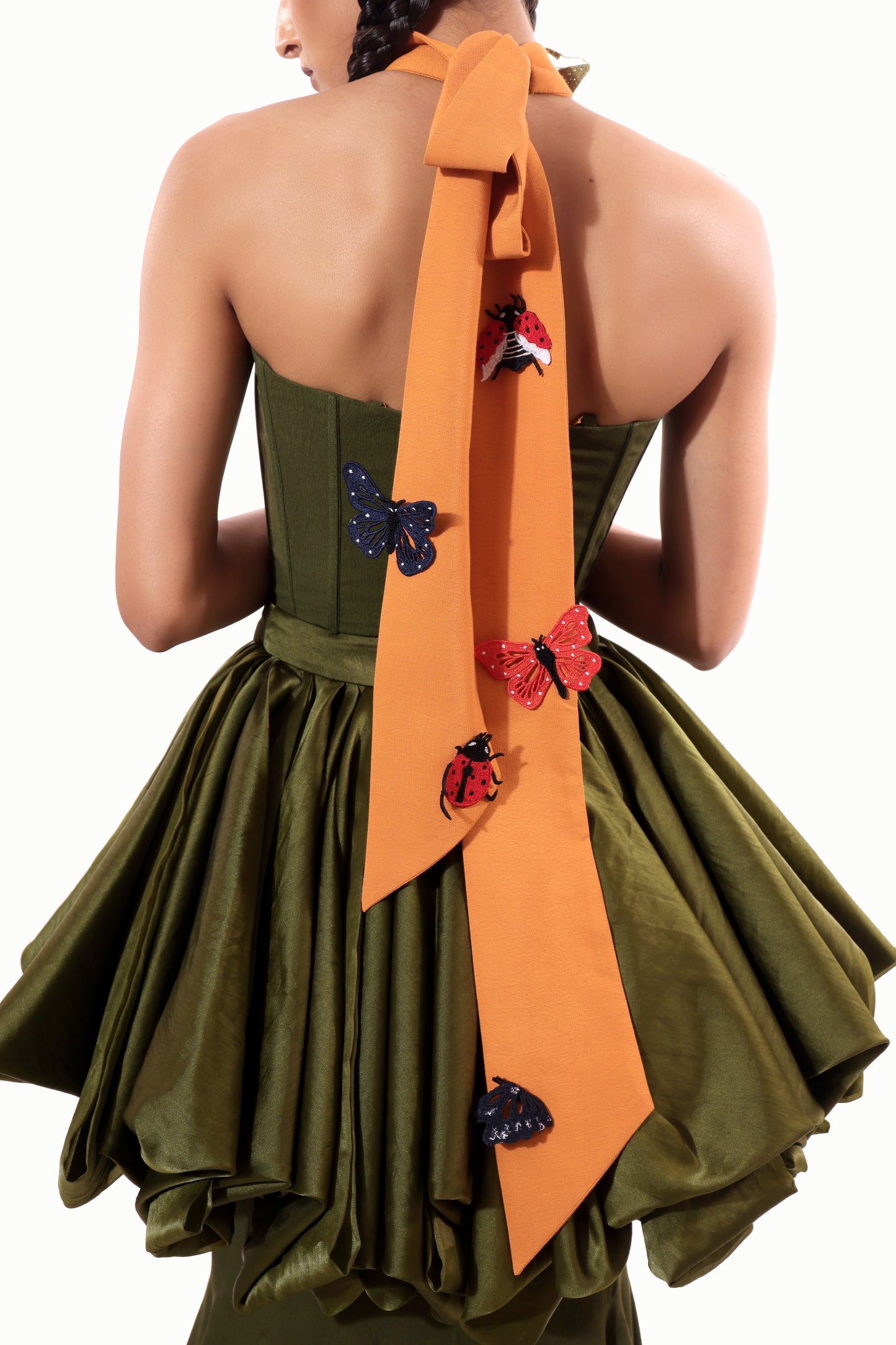 GREEN OLIVE GROVE SKIRT SET