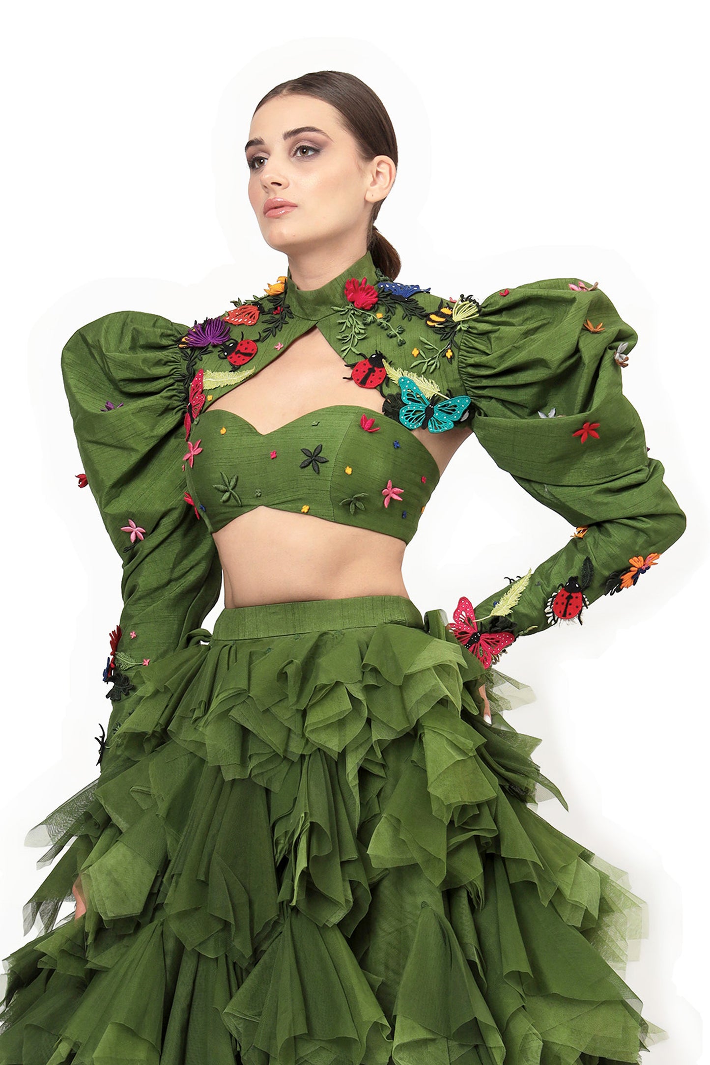 GREEN EUPHORIA LEHENGA SET