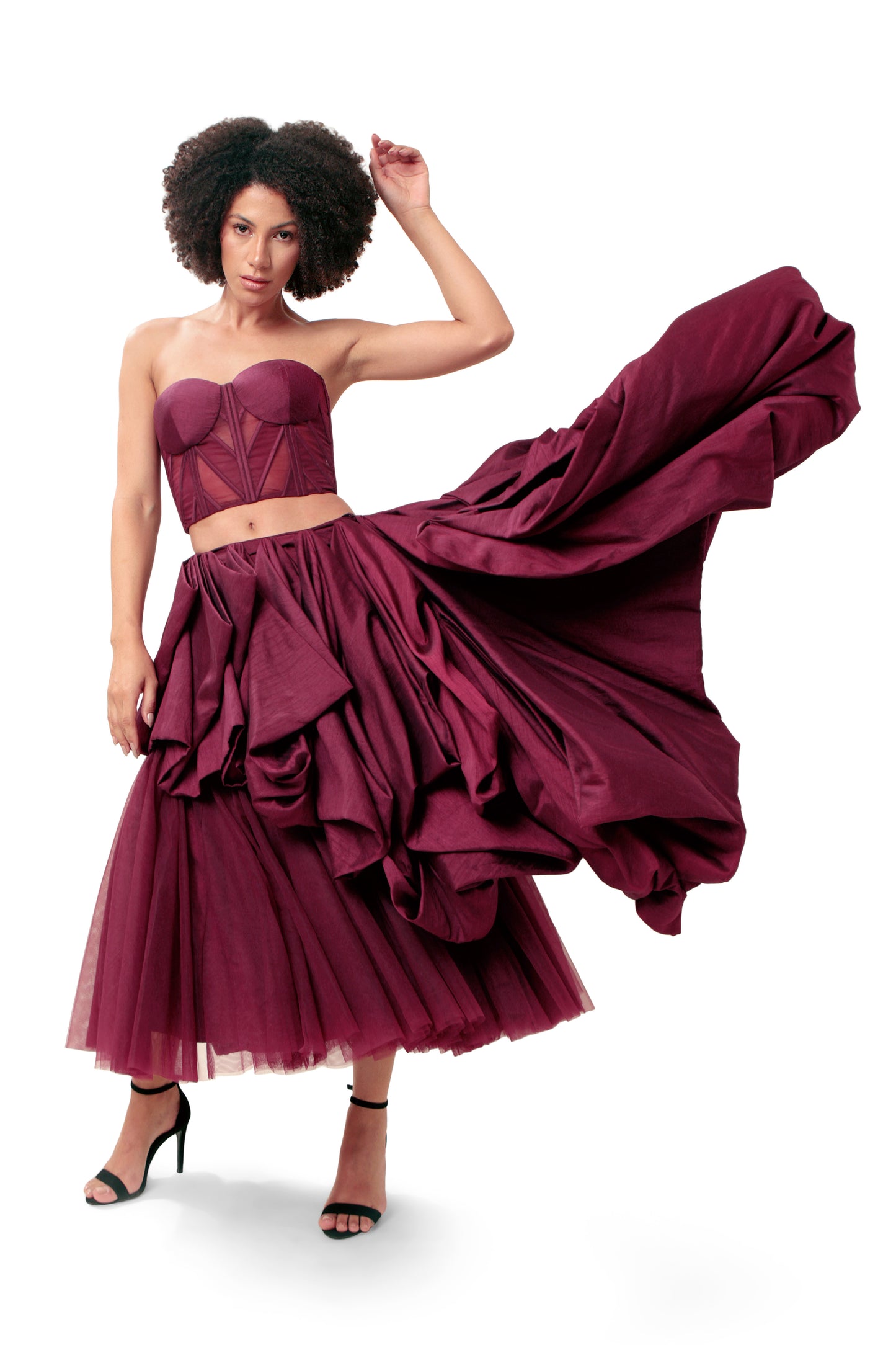 PURPLE ATTRACTION CORSET AND SKIRT