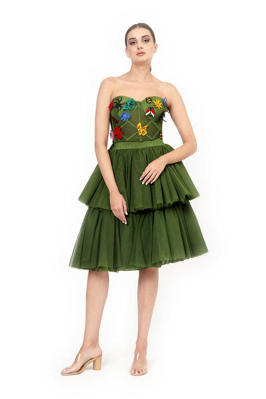 GREEN FREE SPIRIT SKIRT SET