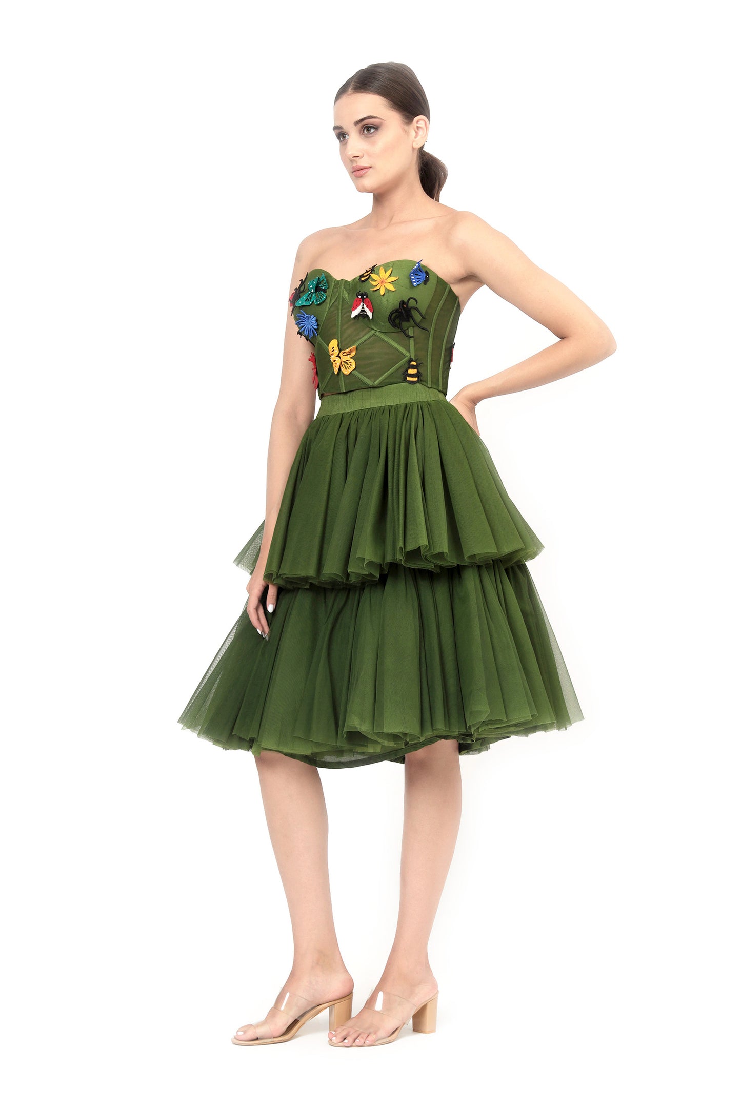 GREEN FREE SPIRIT SKIRT SET