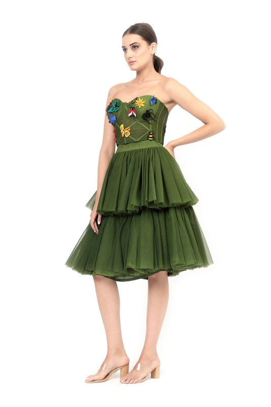 GREEN FREE SPIRIT SKIRT SET