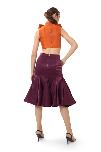 ORANGE SOLAR ORCHID TOP