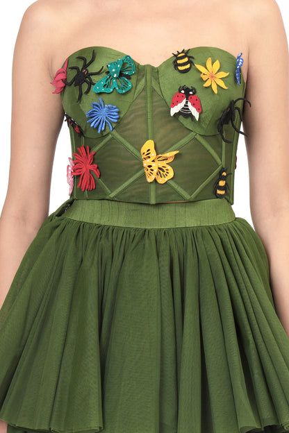 GREEN FREE SPIRIT SKIRT SET