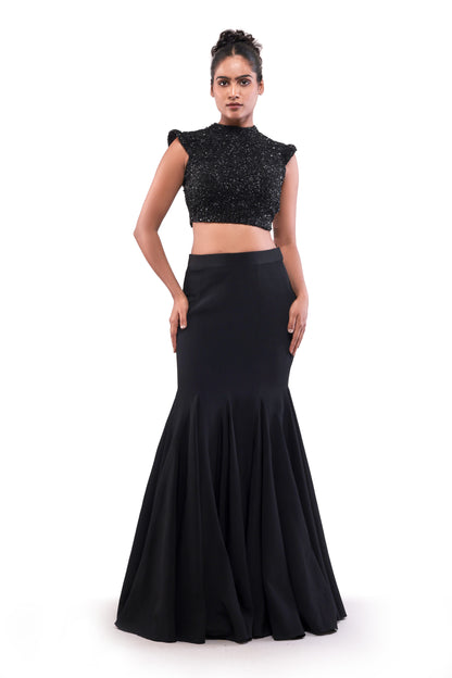 BLACK CAVIAR SKIRT SET