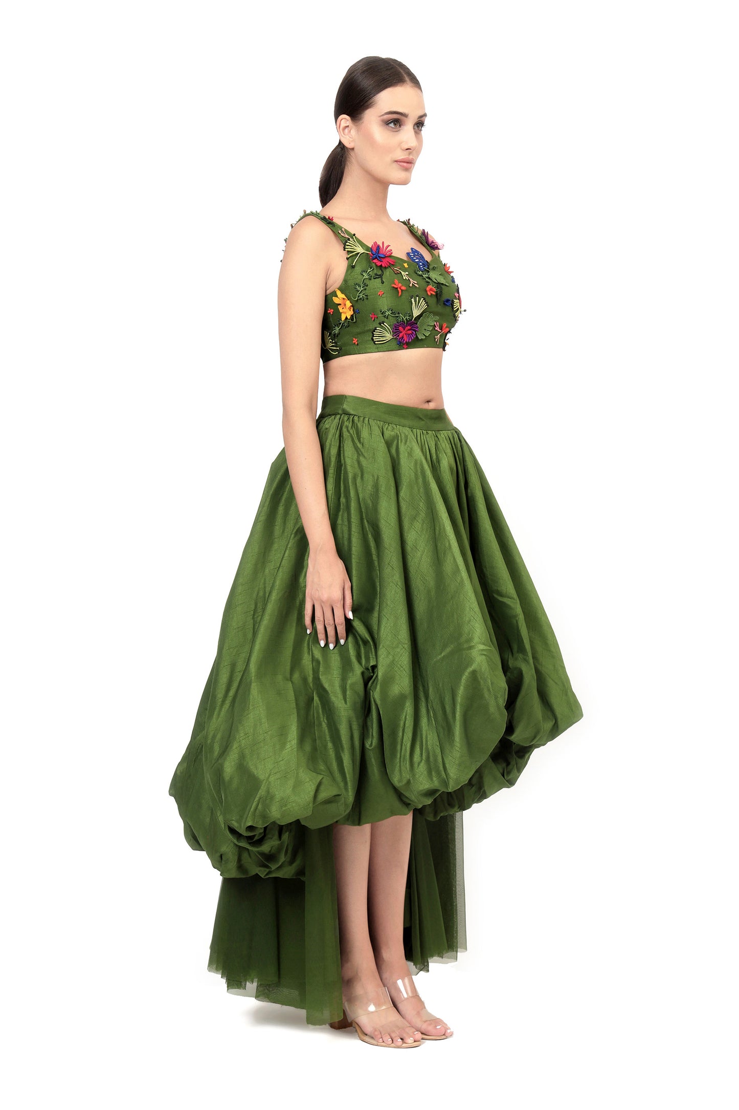 GREEN SOLITUDE SKIRT SET