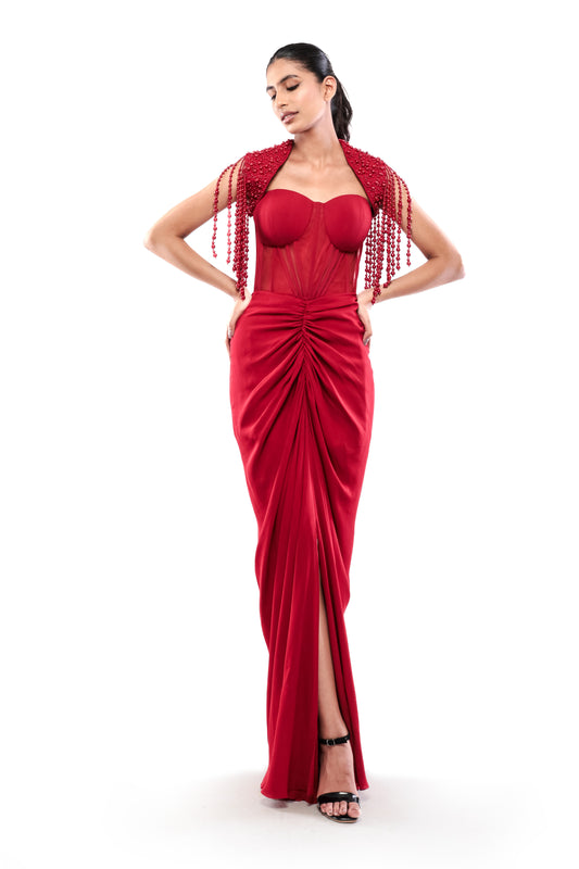 RED BOUNDLESS LOVE DRESS