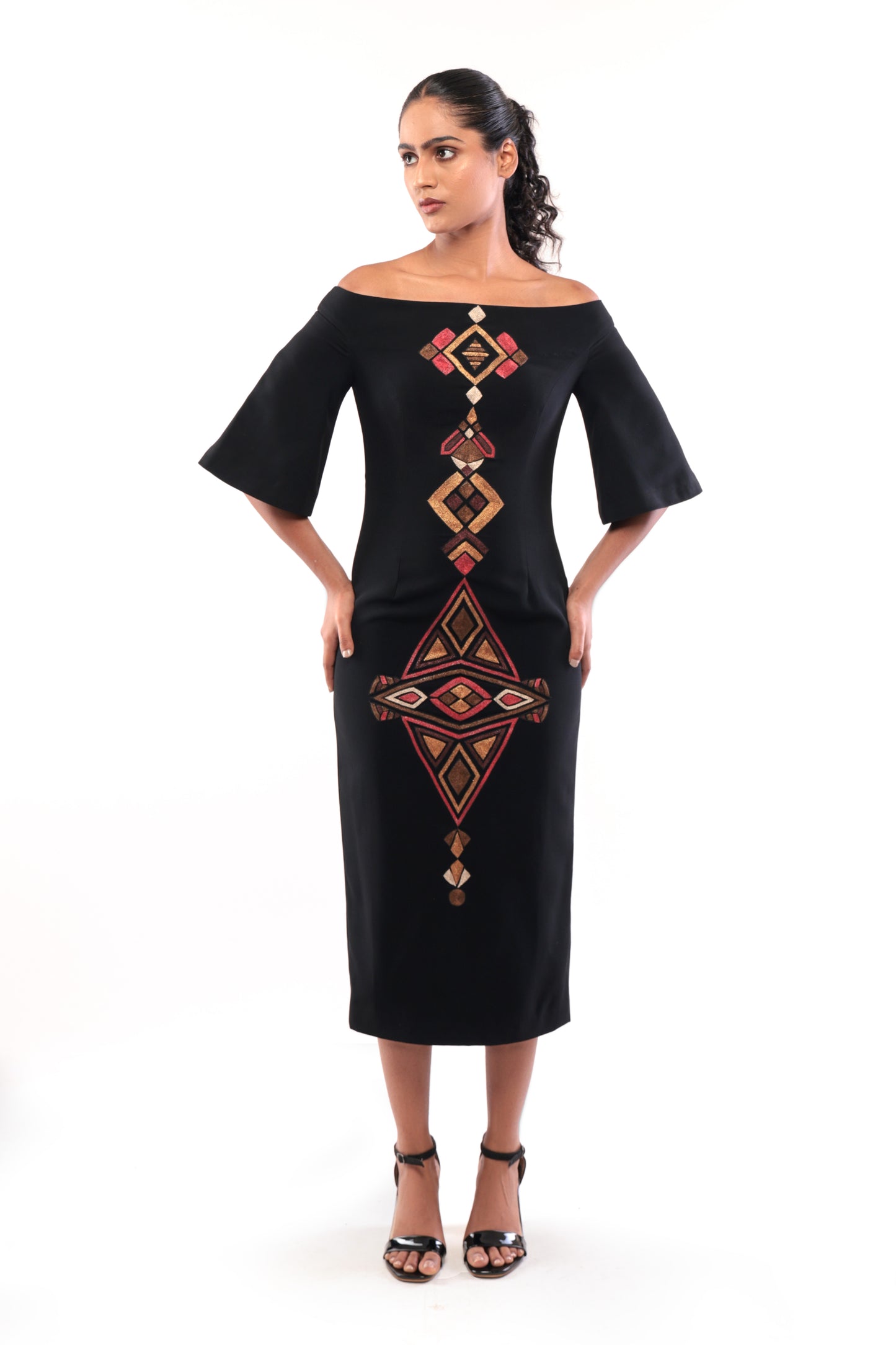 BLACK BOLD AXIS DRESS