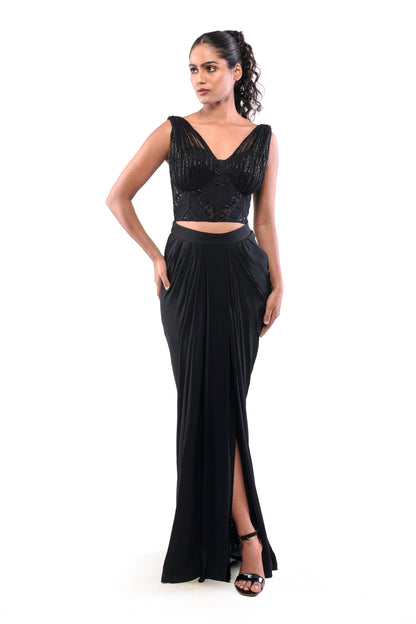 BLACK MIDNIGHT MIRAGE CORSET TOP