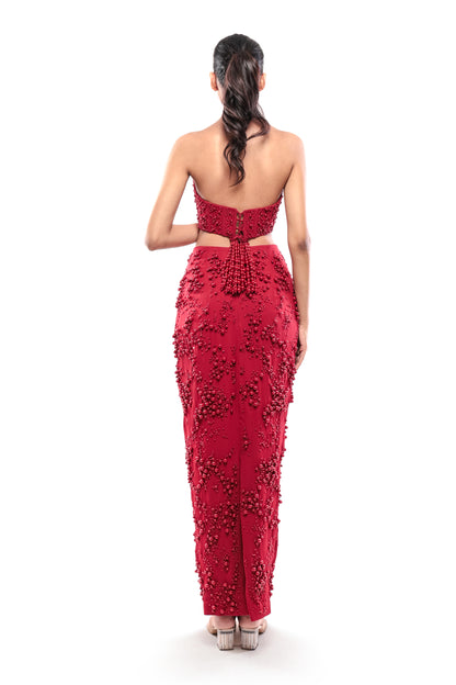 RED CUPID'S WHISPER SKIRT SET