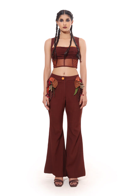 BROWN WOODLAND PANT SET