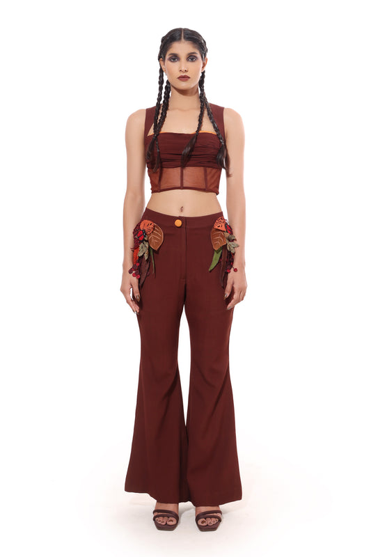 BROWN WOODLAND PANT SET