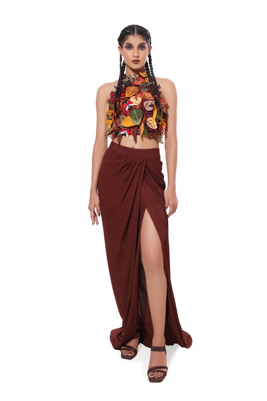 RED AUBURN EARTH CORSET TOP