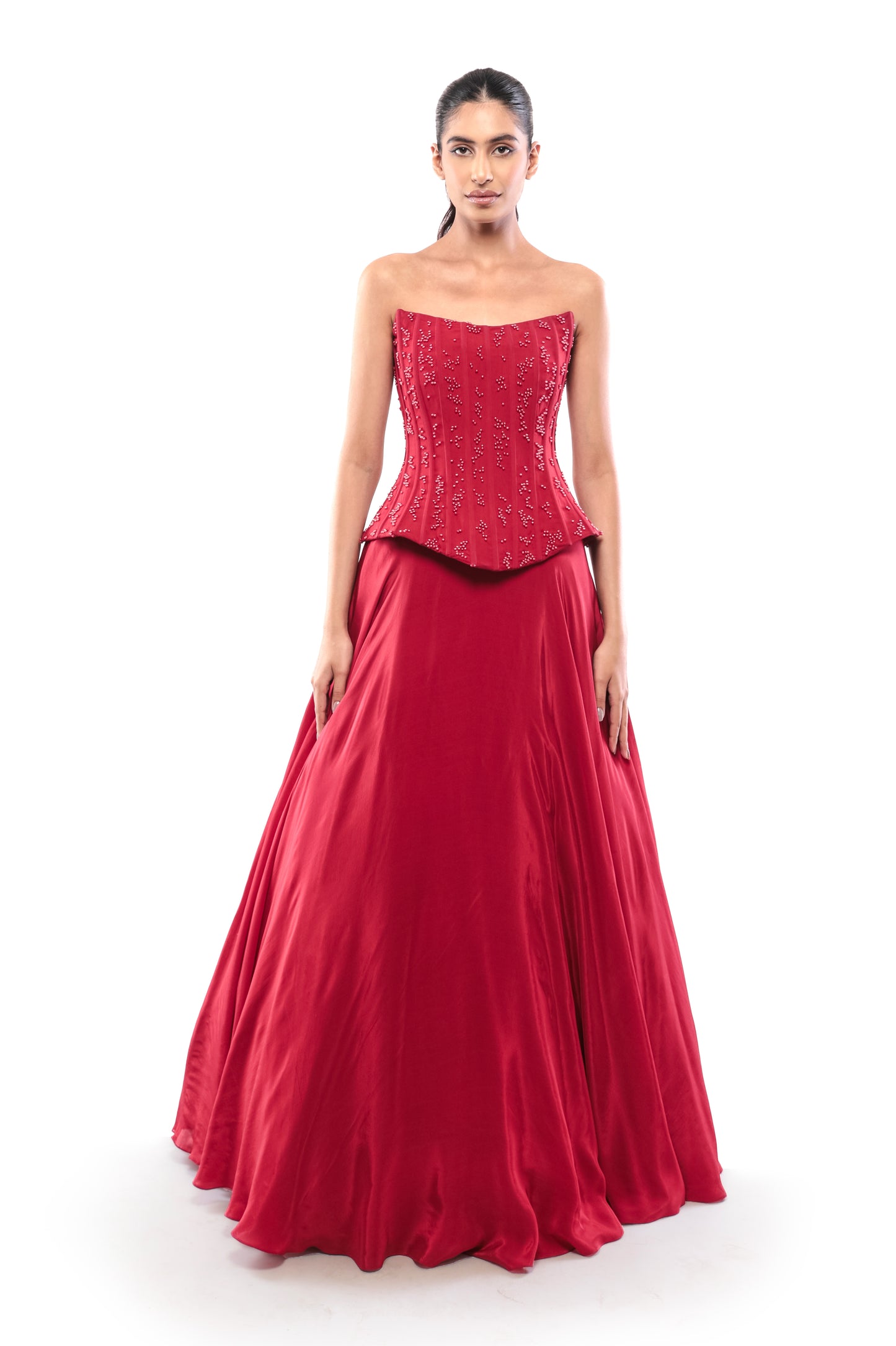 RED DEVOTION LEHENGA SET