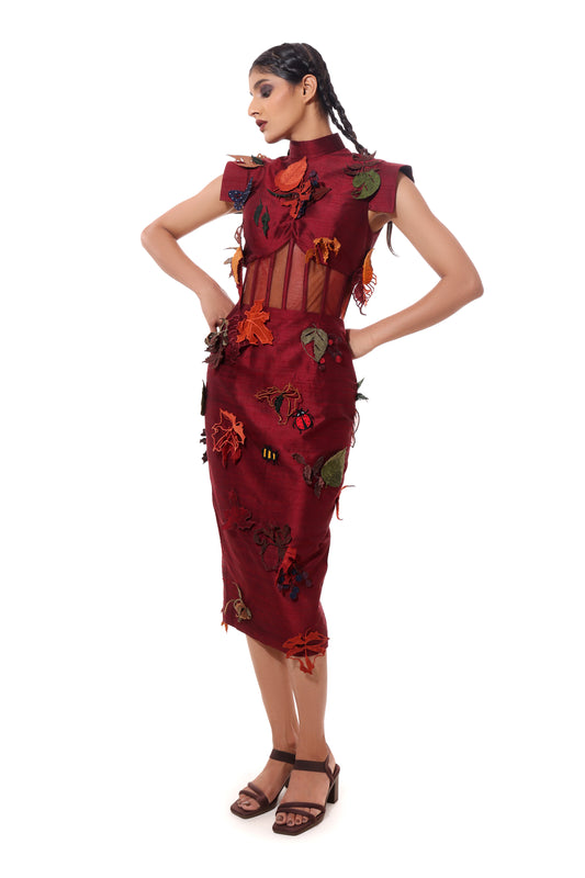 RED CRIMSON DUSK DRESS