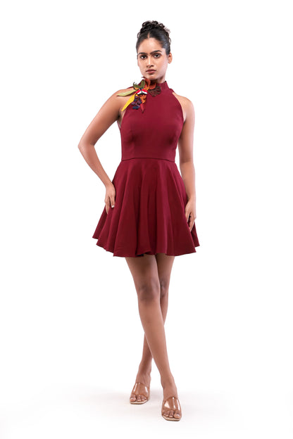 CRIMSON FOLIAGE DRESS
