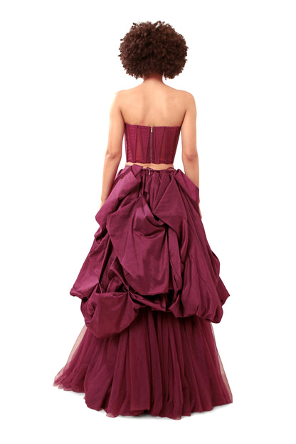 PURPLE COMMITMENT CORSET TOP