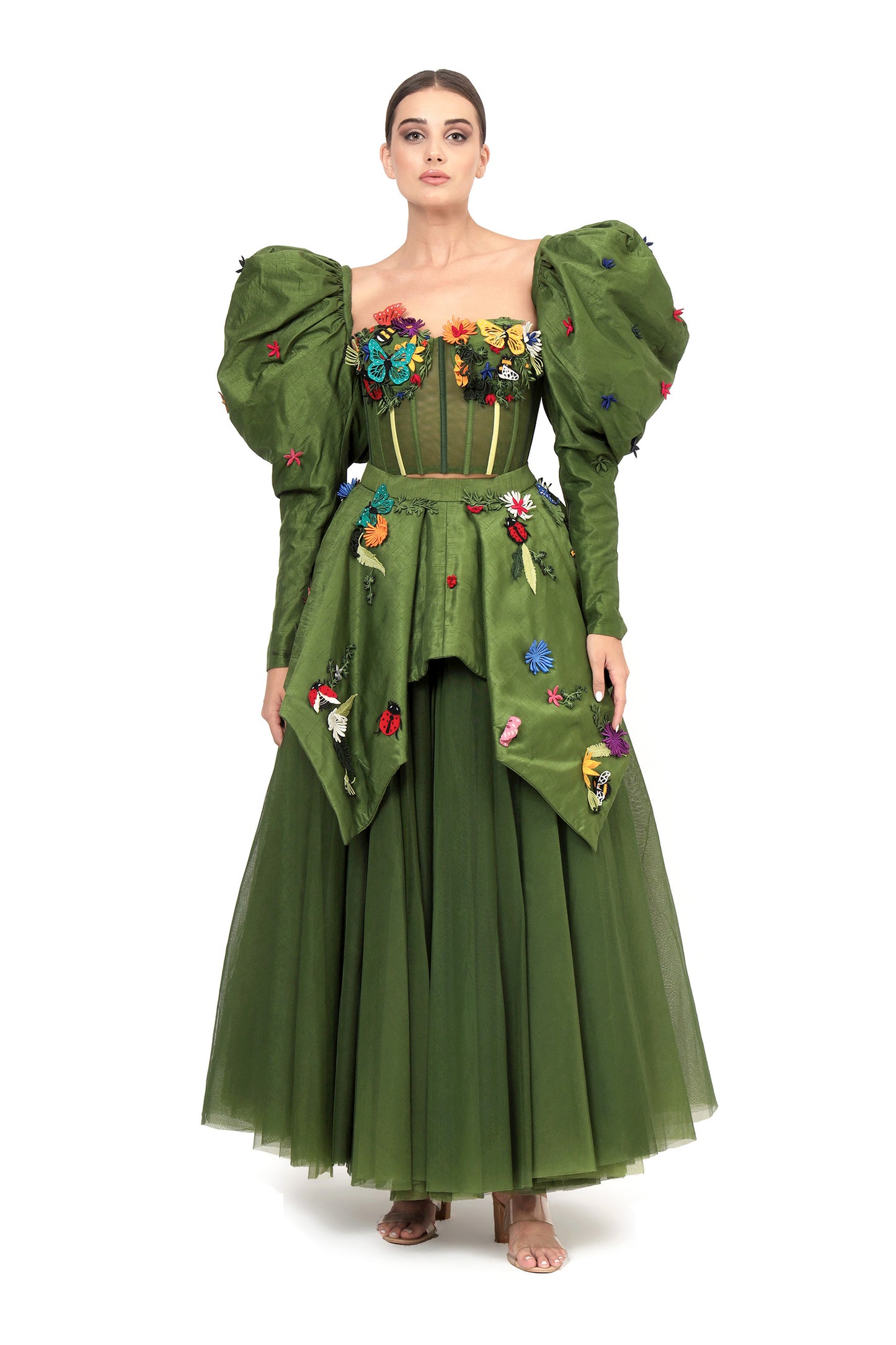 GREEN NIRVANA LEHENGA SET