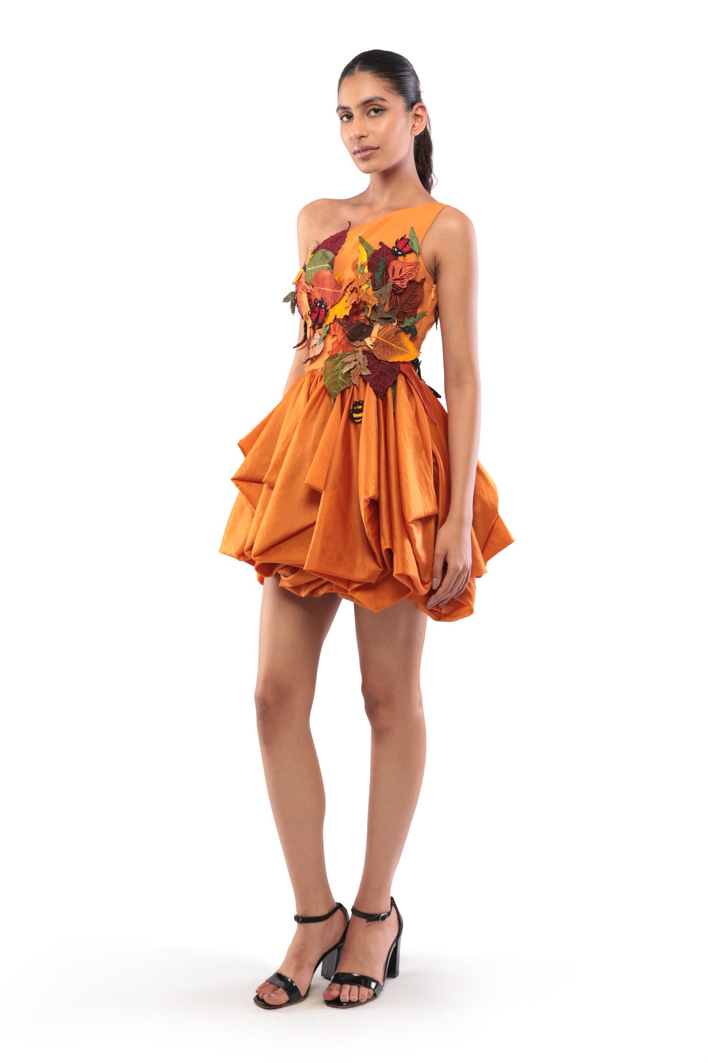 ORANGE ENCHANTED WOOD DRESS