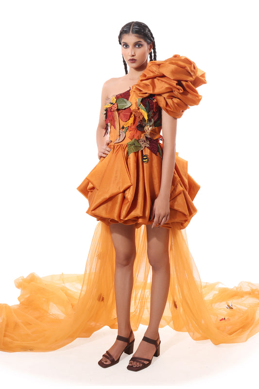 ORANGE GOLDEN HOUR DRESS