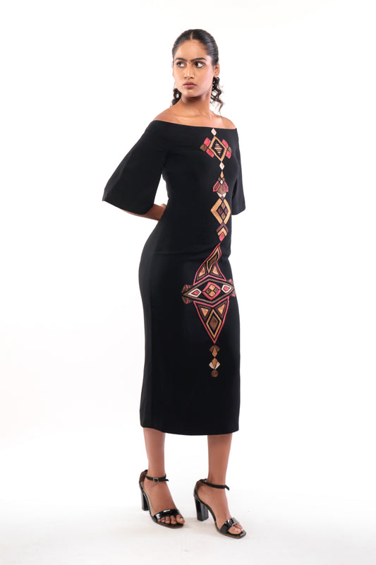 BLACK BOLD AXIS DRESS