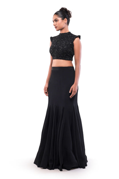 BLACK CAVIAR SKIRT SET