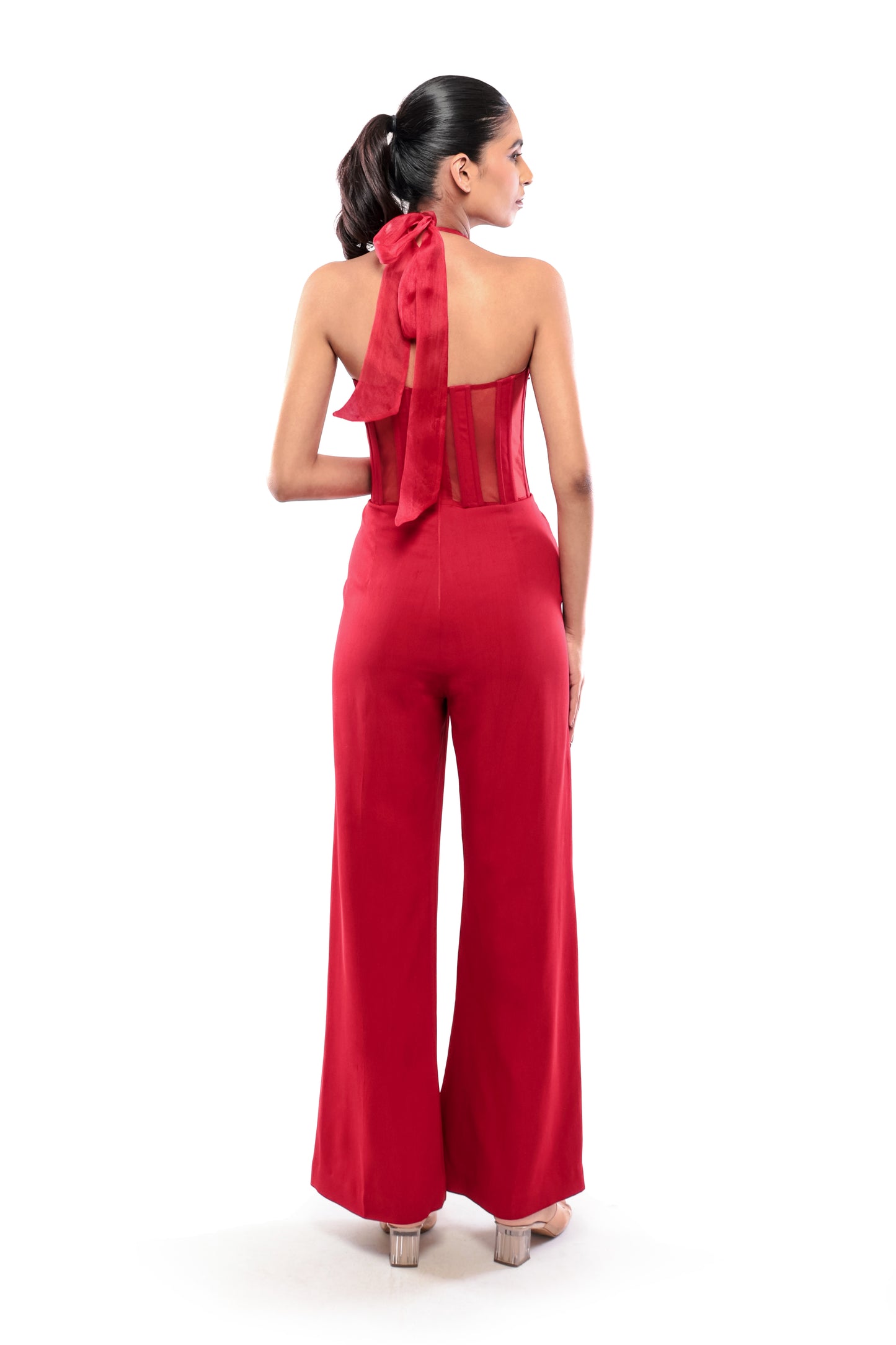 RED SACRED VOW JUMPSUIT