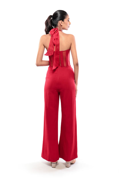 RED SACRED VOW JUMPSUIT