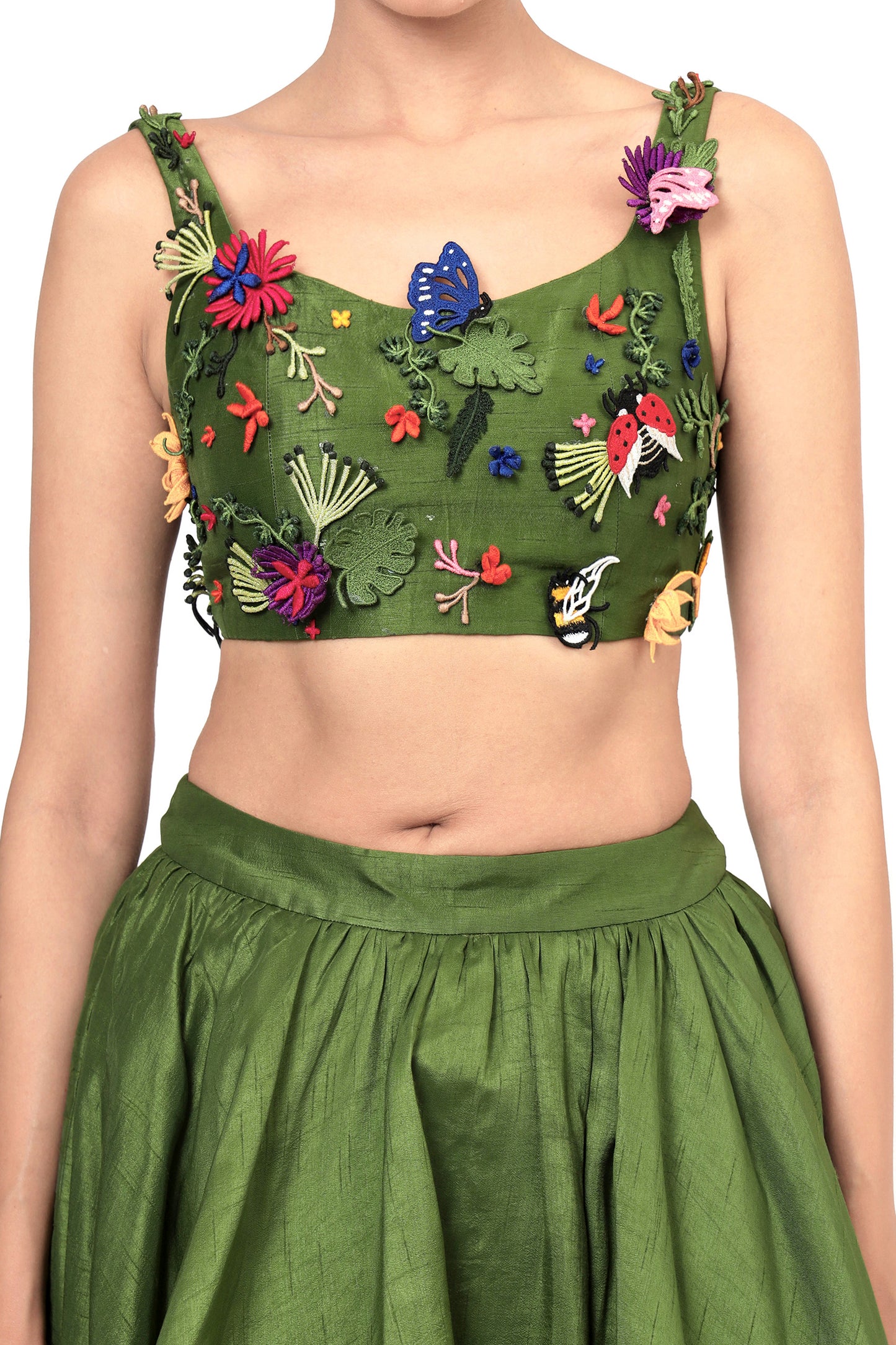 GREEN SOLITUDE SKIRT SET