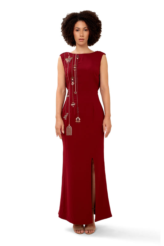 RED METROPOLITAN DRESS